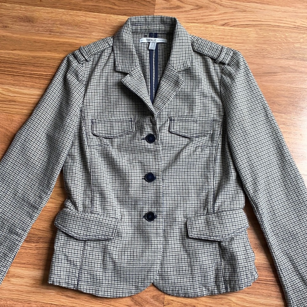 Zara Trafaluc outerwear houndstooth print size m